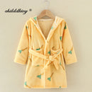 Pijama infantil de flanela para meninos e meninas, roupão para dormir no outono e inverno, roupa de dormir infantil macia com capuz, para crianças de 2 a 8 anos.