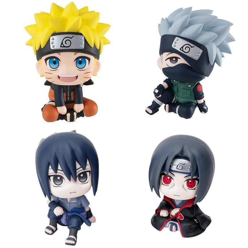 Figura de anime Naruto de 9 cm Uzumaki Naruto Kakashi Uchiha Sasuke Itachi Brinquedos fofos Q Figurals Modelo de figura de ação