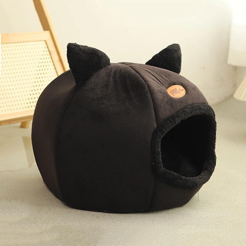 Nova cama para gatos com conforto para dormir profundamente no inverno, cesta pequena para cães, produtos para animais de estimação, tenda, caverna aconchegante, ninho para ambientes internos, cama para gatos