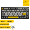 Teclado mecânico para jogos JAZZ AK820 / AK820Pro, 75%, 82 teclas, com fio (modo único) ou sem fio (Bluetooth), para laptop e PC.
