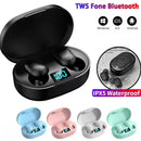 Fones de ouvido sem fio Bluetooth E6S TWS com cancelamento de ruído e microfone.