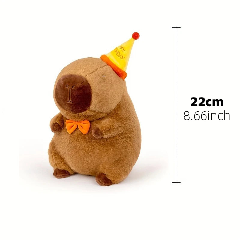 Pelúcia de Capivara de 23 cm, Simulação Capibara, Brinquedo de Anime Fofo, Boneca Fofa, Animais de Pelúcia, Boneca Macia, Presente de Natal e Ação de Graças
