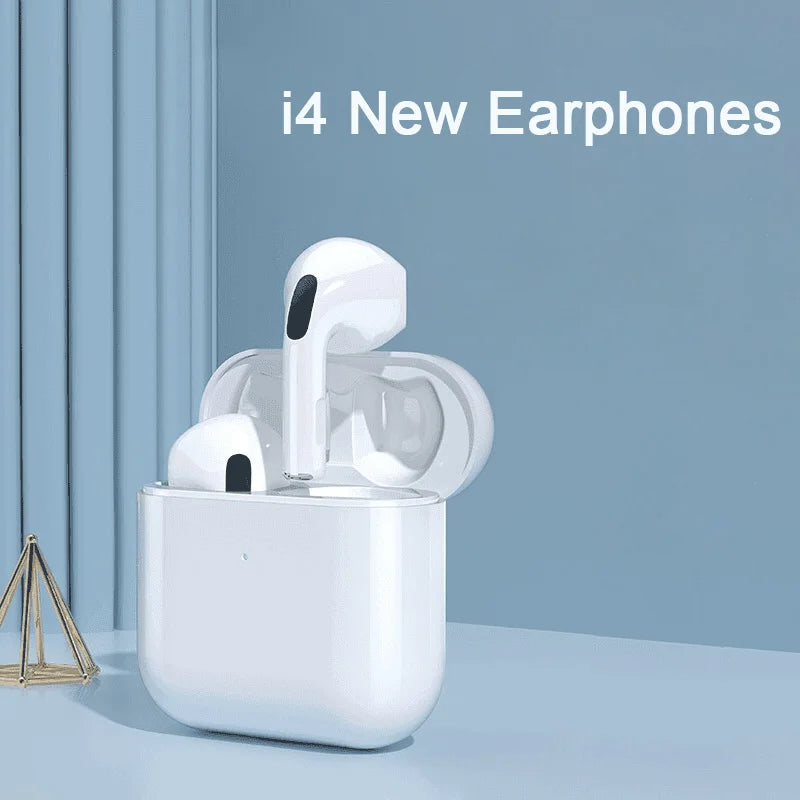 Fones de Ouvido Sem Fio Bluetooth 2025 i4 TWS Mini Fone de Ouvido Headset Para PC Android Apple iPhone Acessórios para Earbuds