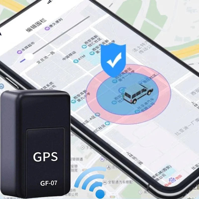 Rastreador GPS Mini Magnético GF07 Localizador Veicular em Tempo Real Dispositivo de Rastreamento de Carro e Pet Localizador GPS Portátil e Compacto com APP de Posição
