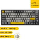 Teclado mecânico para jogos JAZZ AK820 / AK820Pro, 75%, 82 teclas, com fio (modo único) ou sem fio (Bluetooth), para laptop e PC.