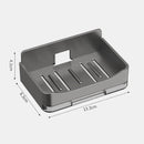 Saboneteira de banheiro sem furos, suporte organizador para esponja de sabonete, saboneteira com drenagem dupla, acessórios para banheiro