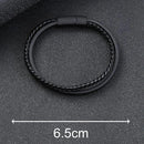 Pulseira magnética de couro sintético multiestilo com duas camadas para homens maduros e negócios, dê aos homens o melhor presente para eles