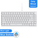 Teclado mecânico para jogos JAZZ AK820 / AK820Pro, 75%, 82 teclas, com fio (modo único) ou sem fio (Bluetooth), para laptop e PC.