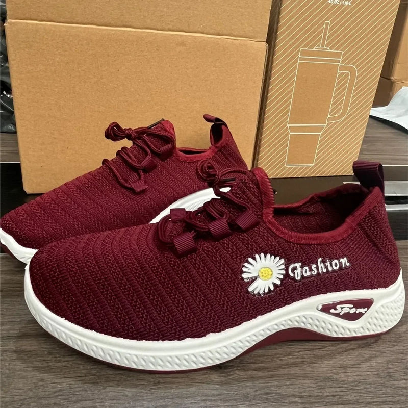 Tênis femininos de outono, novos, modernos, de malha, casuais, esportivos, para corrida, atacado, confortáveis, leves e respiráveis, tênis da moda.