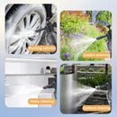 Pistola de espuma manual de 2 litros com válvula de alívio de pressão, ideal para lavagem de carros e limpeza de vidros.