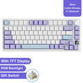 Teclado mecânico para jogos JAZZ AK820 / AK820Pro, 75%, 82 teclas, com fio (modo único) ou sem fio (Bluetooth), para laptop e PC.