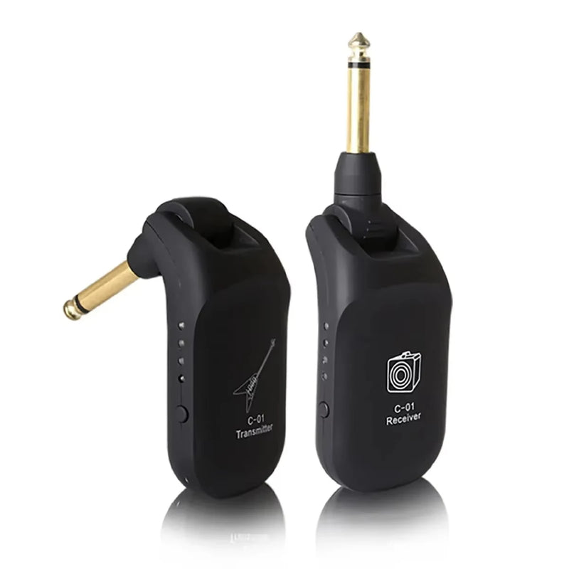 Plug de Guitarra Sem Fio Miwayer A8 com 4 Canais Integrados, Transmissor e Receptor Sem Fio para Guitarra Elétrica, Baixo e Violino.