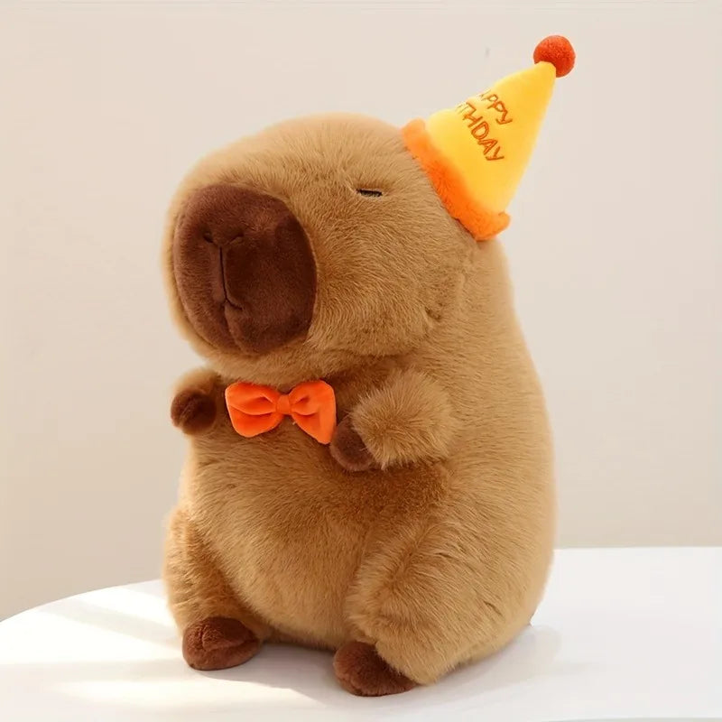 Pelúcia de Capivara de 23 cm, Simulação Capibara, Brinquedo de Anime Fofo, Boneca Fofa, Animais de Pelúcia, Boneca Macia, Presente de Natal e Ação de Graças