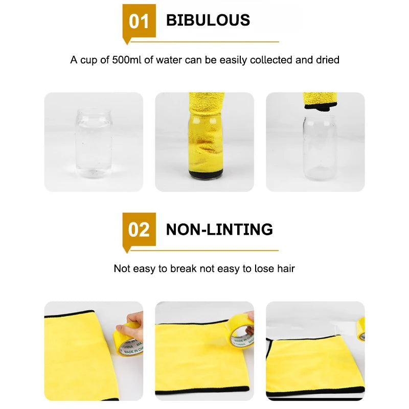 Toalha de Lavagem Automotiva de Microfibra SEAMETAL 400GSM, Dupla Face, Cor Coral Velvet, Alta Absorção de Água, Ideal para Secagem e Lavagem de Carros.