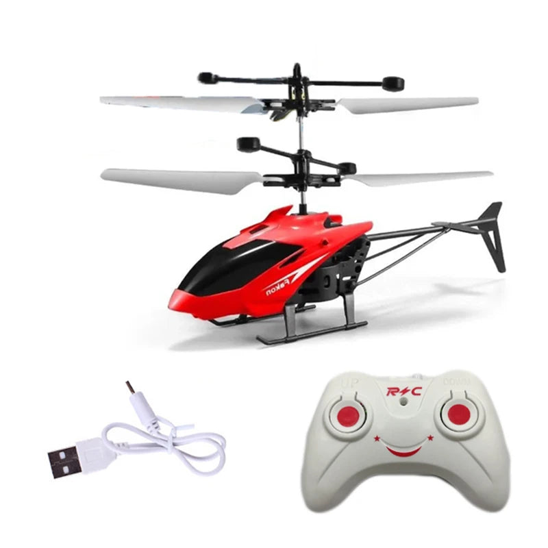 Mini Drone RC Recarregável com Controle Remoto, Seguro e Resistente a Quedas, Helicóptero RC - Brinquedo Ideal para Crianças