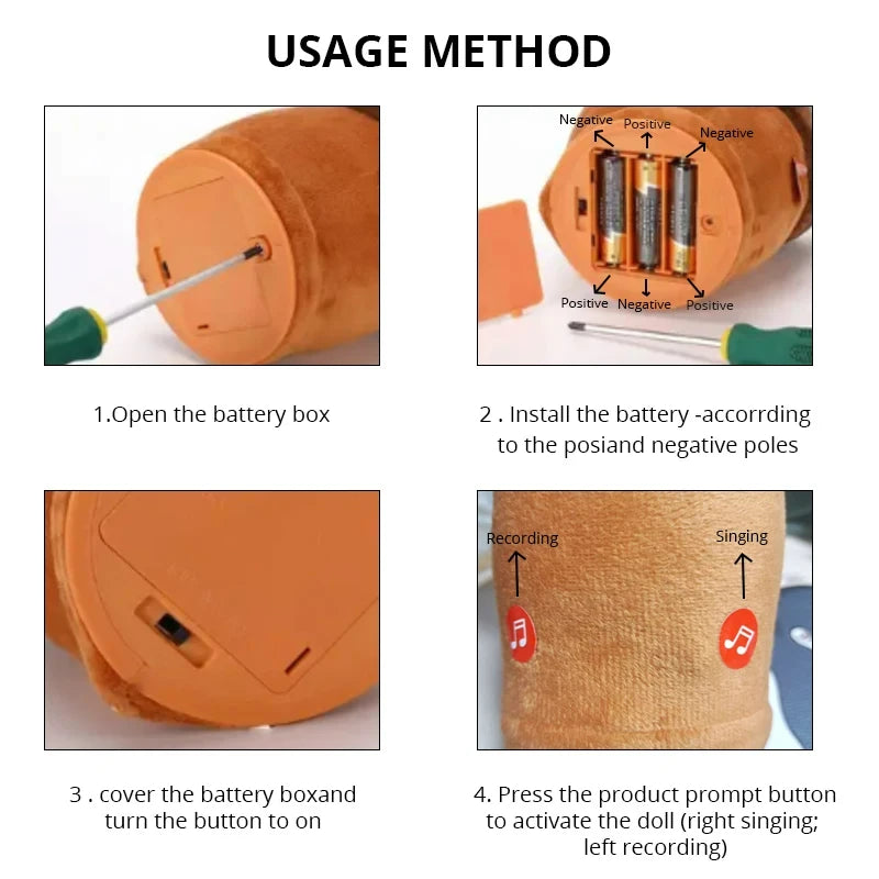 Cacto Dançante de Pelúcia, Fala Repete Músicas, Alto-falante, Se Mexe, Dança, Canta e Fala, Brinquedo Interativo e Decorativo