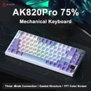 Teclado mecânico para jogos JAZZ AK820 / AK820Pro, 75%, 82 teclas, com fio (modo único) ou sem fio (Bluetooth), para laptop e PC.