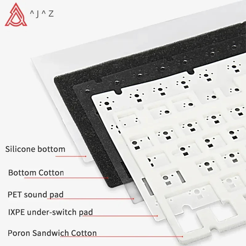 Teclado mecânico para jogos JAZZ AK820 / AK820Pro, 75%, 82 teclas, com fio (modo único) ou sem fio (Bluetooth), para laptop e PC.