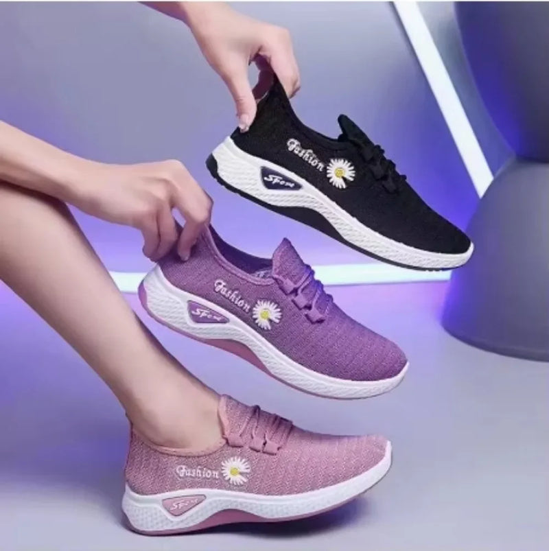 Tênis femininos de outono, novos, modernos, de malha, casuais, esportivos, para corrida, atacado, confortáveis, leves e respiráveis, tênis da moda.