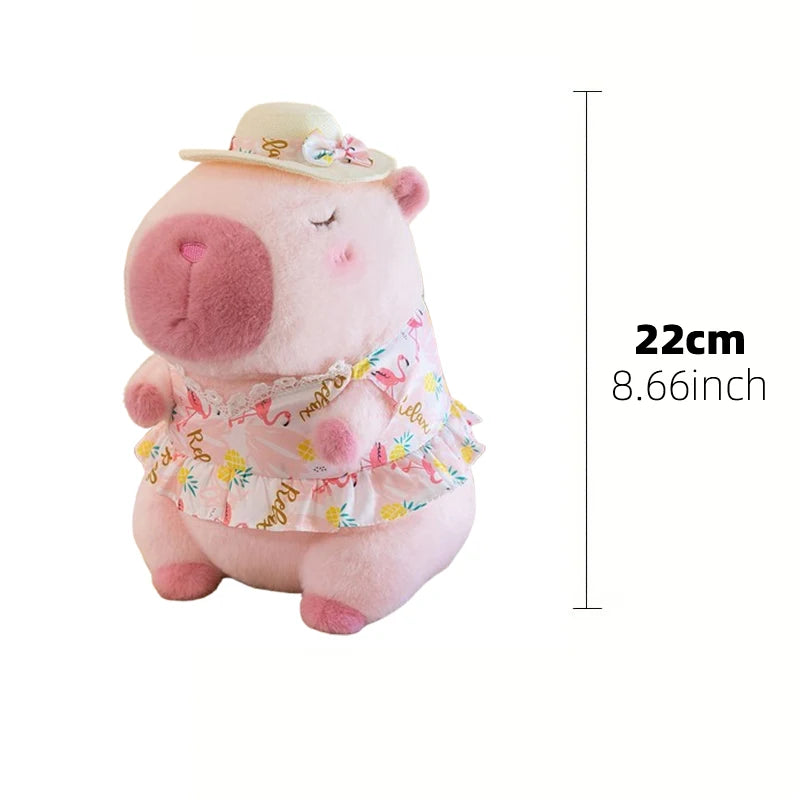 Pelúcia de Capivara de 23 cm, Simulação Capibara, Brinquedo de Anime Fofo, Boneca Fofa, Animais de Pelúcia, Boneca Macia, Presente de Natal e Ação de Graças