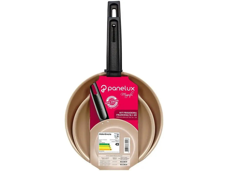 Conjunto de 2 Peças de Panelas Antiaderentes de Alumínio.