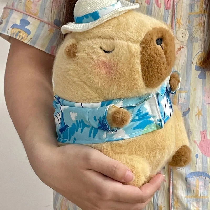 Pelúcia de Capivara de 23 cm, Simulação Capibara, Brinquedo de Anime Fofo, Boneca Fofa, Animais de Pelúcia, Boneca Macia, Presente de Natal e Ação de Graças