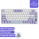 Teclado mecânico para jogos JAZZ AK820 / AK820Pro, 75%, 82 teclas, com fio (modo único) ou sem fio (Bluetooth), para laptop e PC.